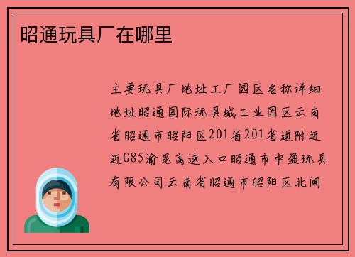 昭通玩具厂在哪里